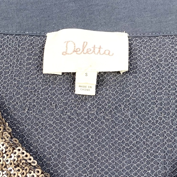 Anthropologie Doletta Bronze Sequined Top SZ S - Picture 4 of 7